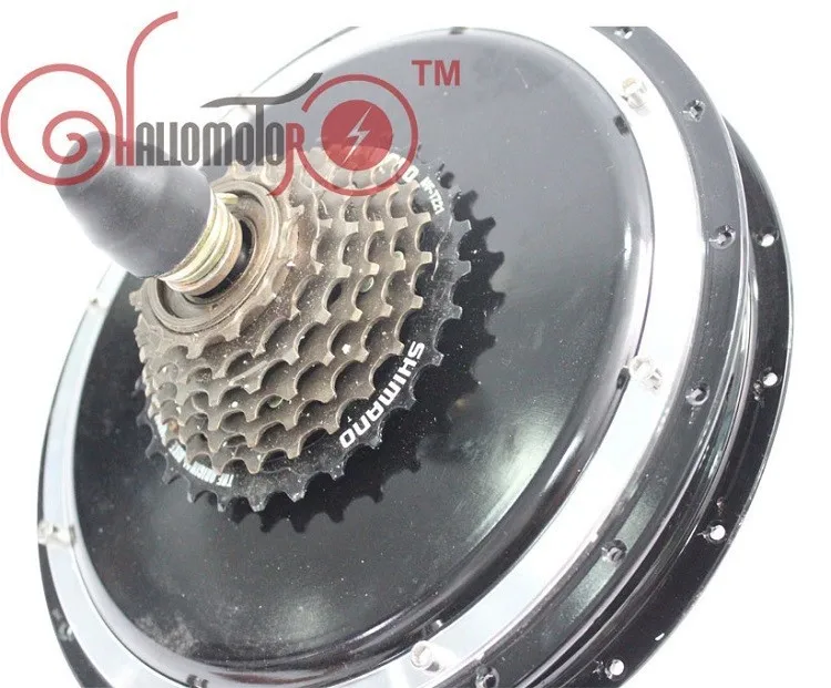 Discount RisunMotor Electric Bicycle Hub Motor 36V 48V 1500W Ebike Rear Wheel 145mm Brushless Gearless 7 Speed For Conversion Motor Kits 10