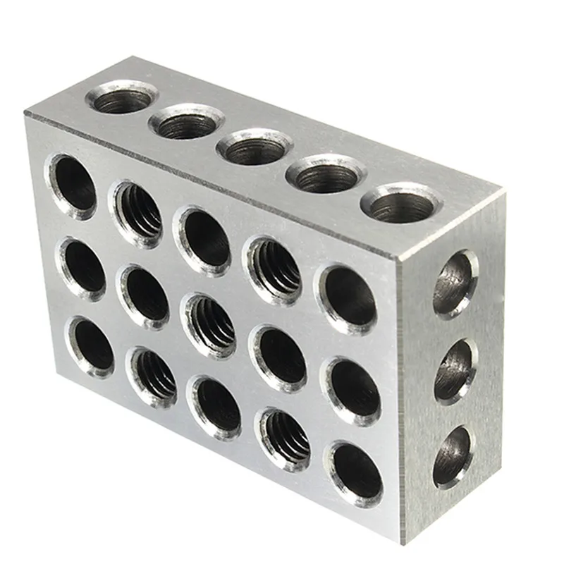 

2pcs Hardened Steel Blocks 23 Holes Parallel Clamping Block Milling Tool Precision 0.005mm 25x50x75mm