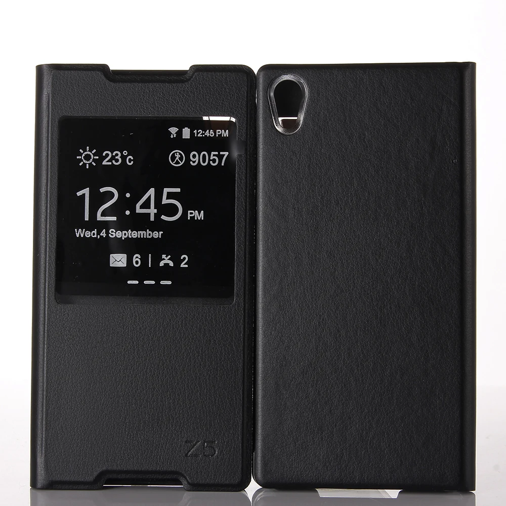 Сплошной цвет кожаный чехол для телефона sony Xperia Z5 Z 5 Dual E6683 E6603 E6653 коробка крышка