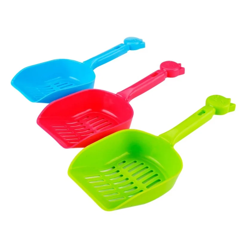 Random Color Kitten Sand Waste Scooper Shovel Plastic Litter Scoop Clean Tool for Pet Dog Cat