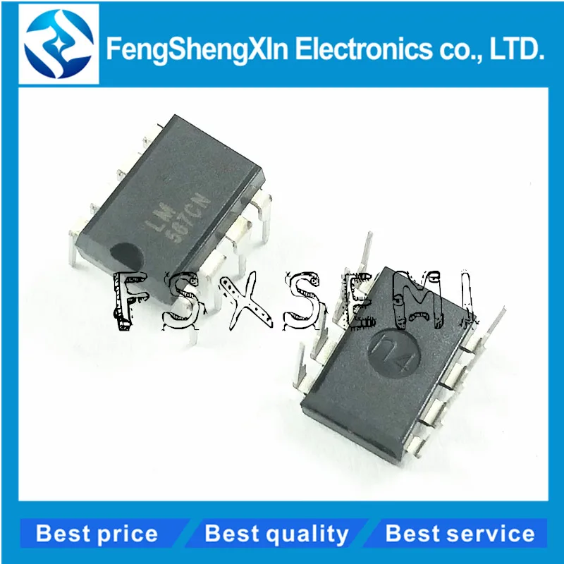 10pcs/lot LM567CN DIP 8 LM567 LM567C Tone Decoder IC-in Integrated ...
