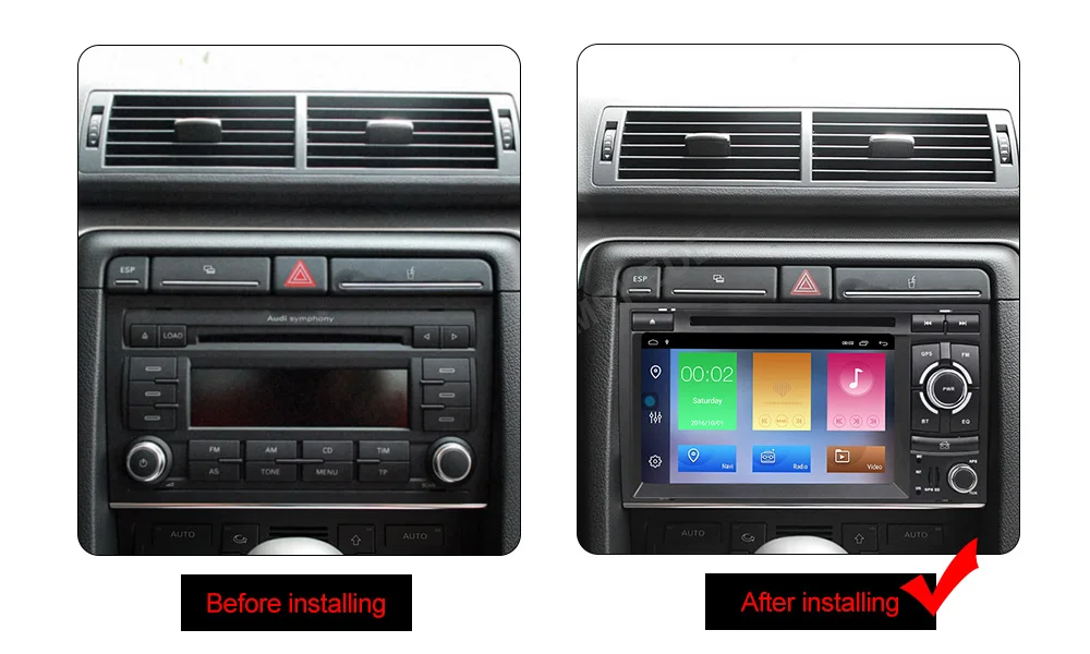 Discount MEKEDE 2 Din Android 9.1 Car Multimedia Player for Audi A4 B6 B7 S4 B7 B6 RS4 B7 SEAT Exeo dvd player radio WIFI BT CARPLAY PC 5