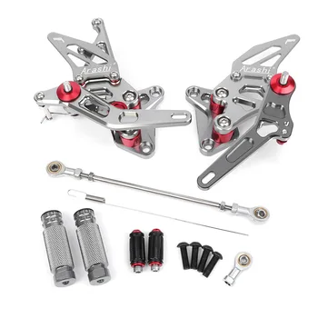 

CNC Adjustable Rear Set Rearset Foot Pegs Footpegs Footrest Bracket For SUZUKI GSXR1300 Hayabusa GSX1300R 1999-2018 Aluminum