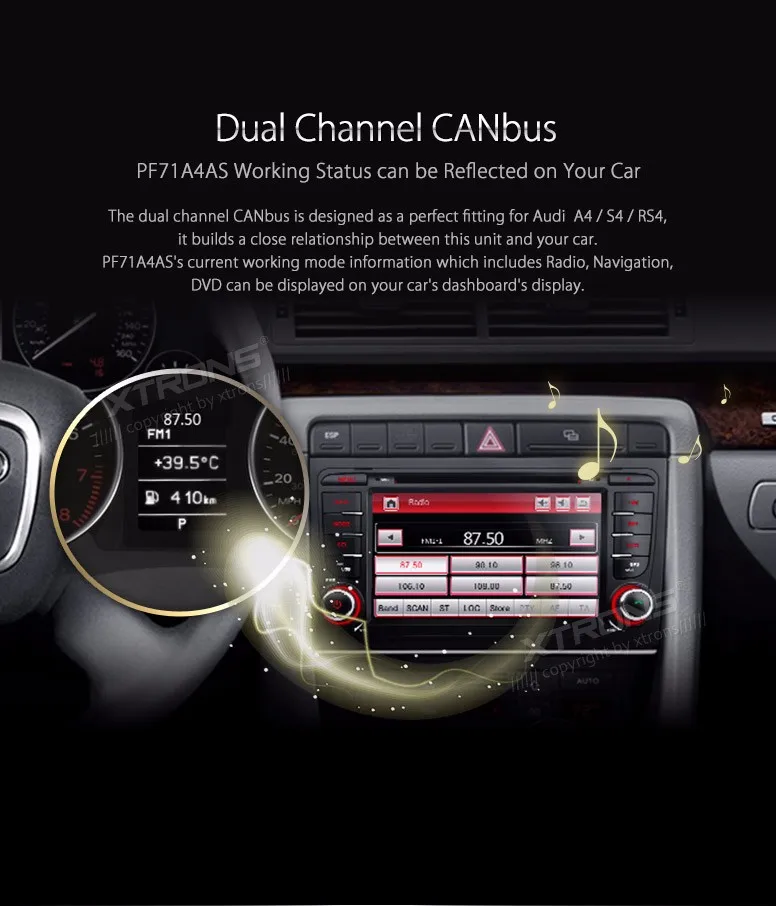 Sale 7" Car DVD player Special  for Audi A4 2002-2008 & Audi S4 2002-2008 & Audi RS4 2002-2008 with Original UI/Appearance Design 6