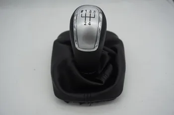 

free shipping For Skoda FABIA I MK1 1999-2008 New 5 Speed Car Gear Shift Knob Leather Boot Sliver Cap 6Y0711113H