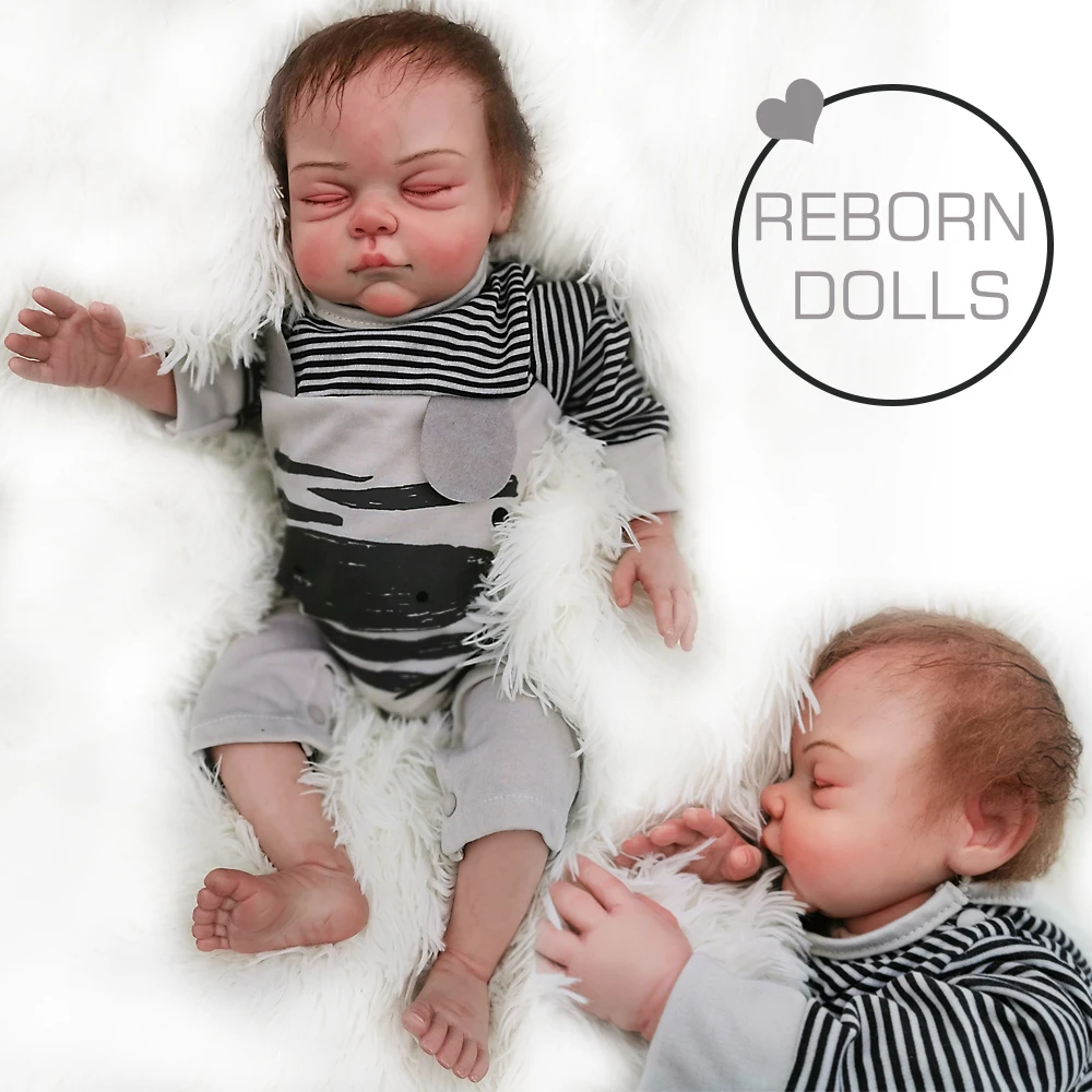 OtardDolls Bebe Baby Reborn Doll 22inch 55cm Silicone Vinyl Bebe Reborn Dolls Adorable Lifelike Toddler For Gift Fast Shipping