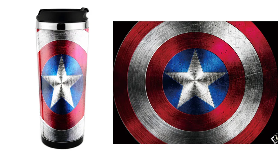 Кружка Мстители 2, кружка для путешествий Капитан Америка, рекламная кружка, легкая для самостоятельного изготовления, может создать кружку для подарка