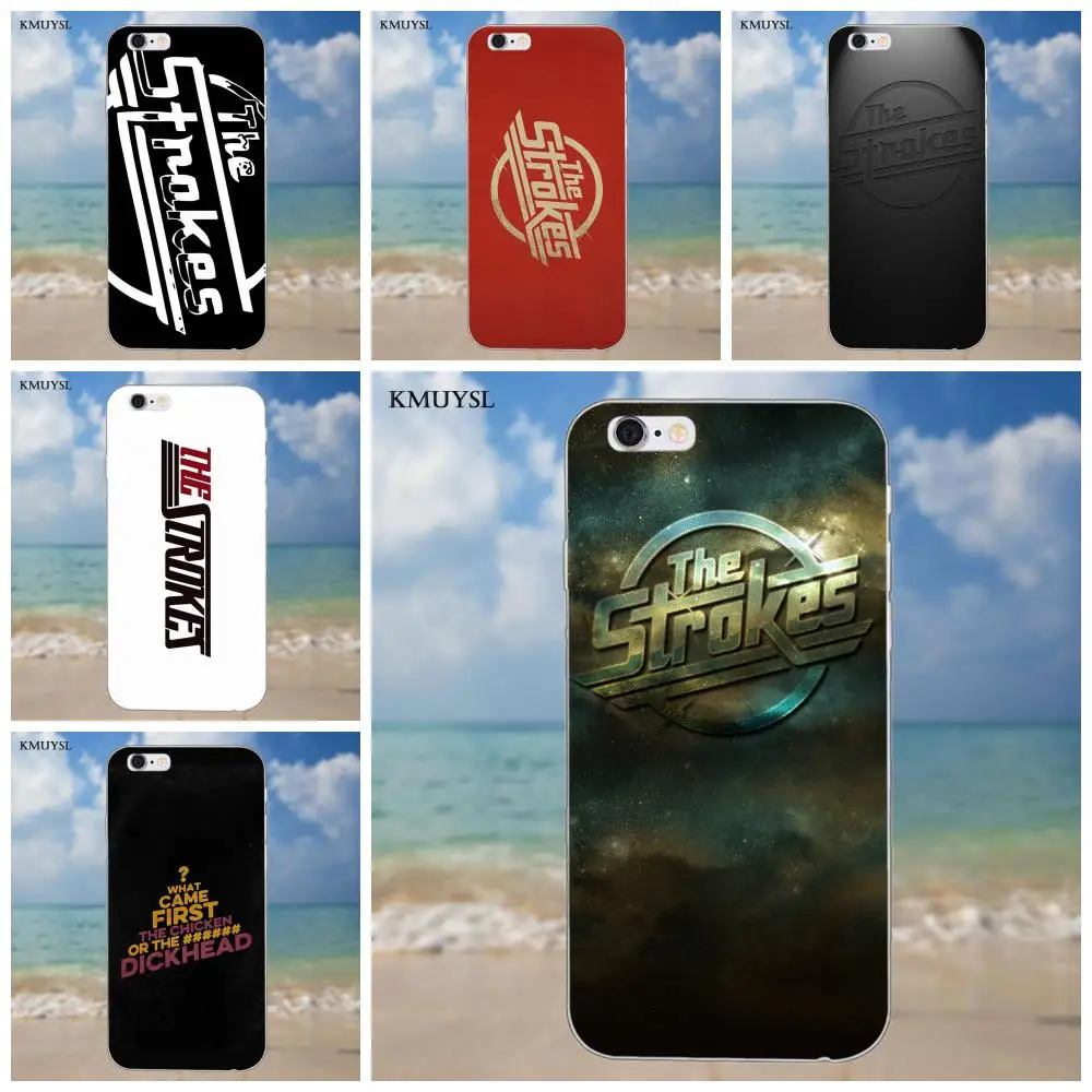 

Kmuysl Soft TPU Print Capa For iPhone 4 4S 5 5C SE 6 6S 7 8 Plus X Galaxy S5 S6 S7 S8 Grand Core II Prime Alpha The Strokes V2