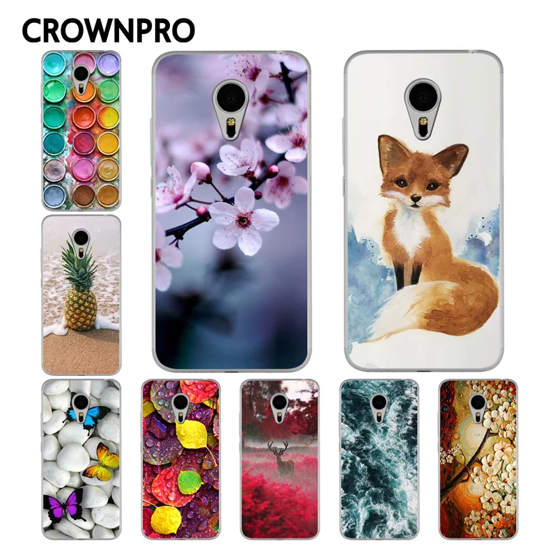 

CROWNPRO TPU 5.5" Meizu M3 Note Case Cover Soft Silicone Colorful Printing Protector Back Case FOR Meizu M3 Note Phone Funda
