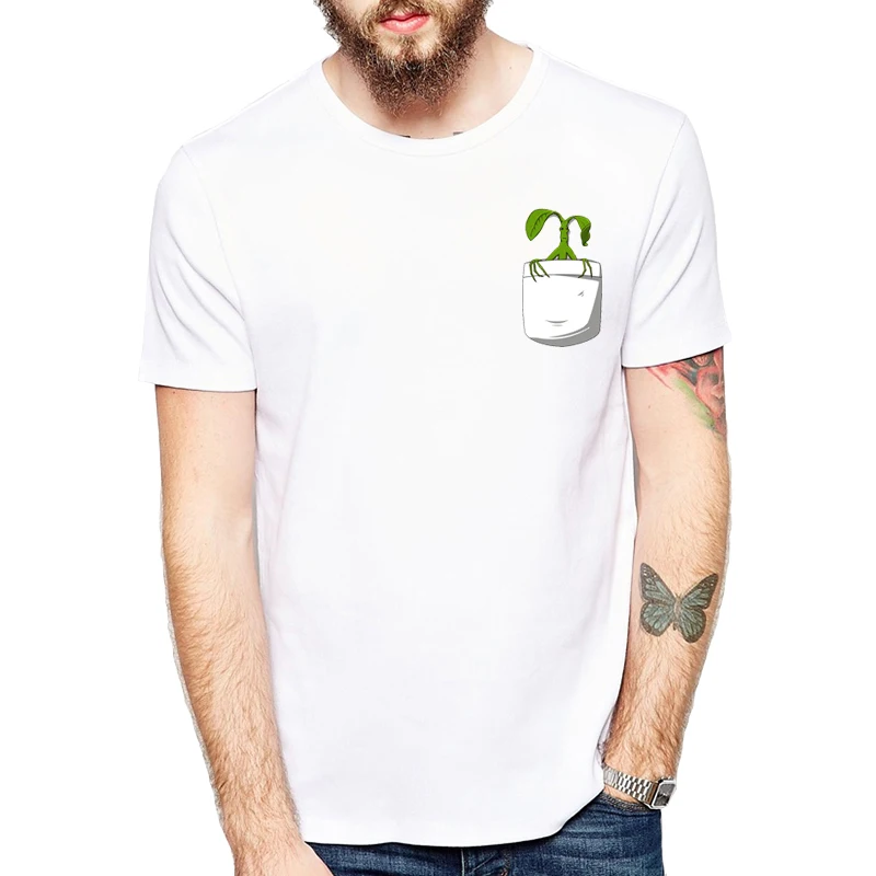 

2019 Brand Funny Short Sleeve Hip Hop Male T-Shirts Mens Bowtruckle in the pocket print Casual Mens Funny Tee Tshirt