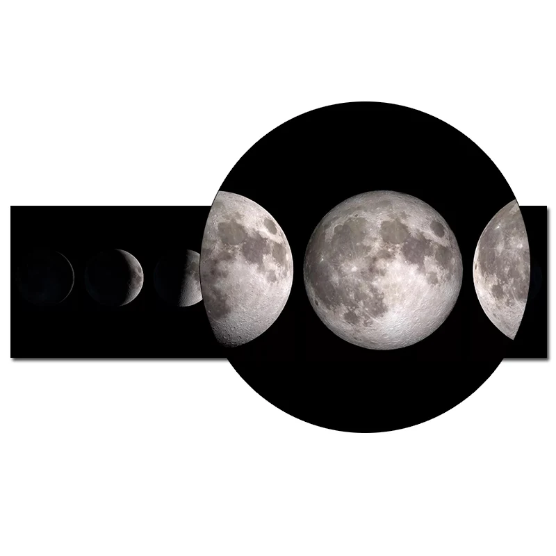 Moon Phase Холст плакат черный белый художественный принт La Lune длинная живопись скандинавские украшения абстрактная Настенная картина для гостиной