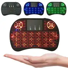 Backlight Mini Wireless Keyboard 2.4GHz 3 color Touchpad Handheld for PC Pad Android TV BOX Laptop Backlit Hot Sale