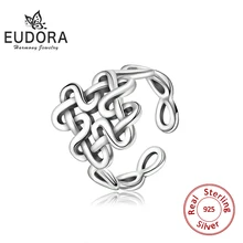 Eudora, настоящее 925 пробы, Slive, обручальные кольца, дара кельтикс, кольцо с узлом для женщин и мужчин, специальный дизайн, Ирландская кельтика, хорошее ювелирное изделие CJ03