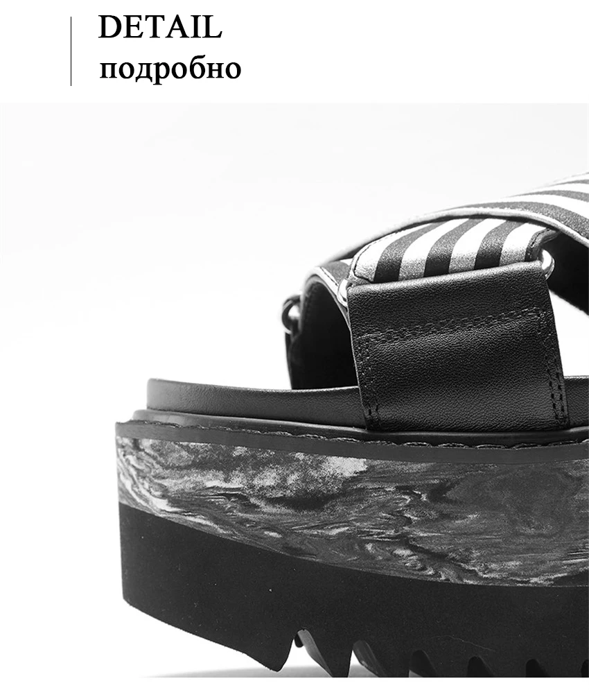 Delivr/женские сандалии, увеличивающие рост г. Новые летние ботинки с массивным каблуком женские сандалии на платформе в полоску Vrouw Sandalen