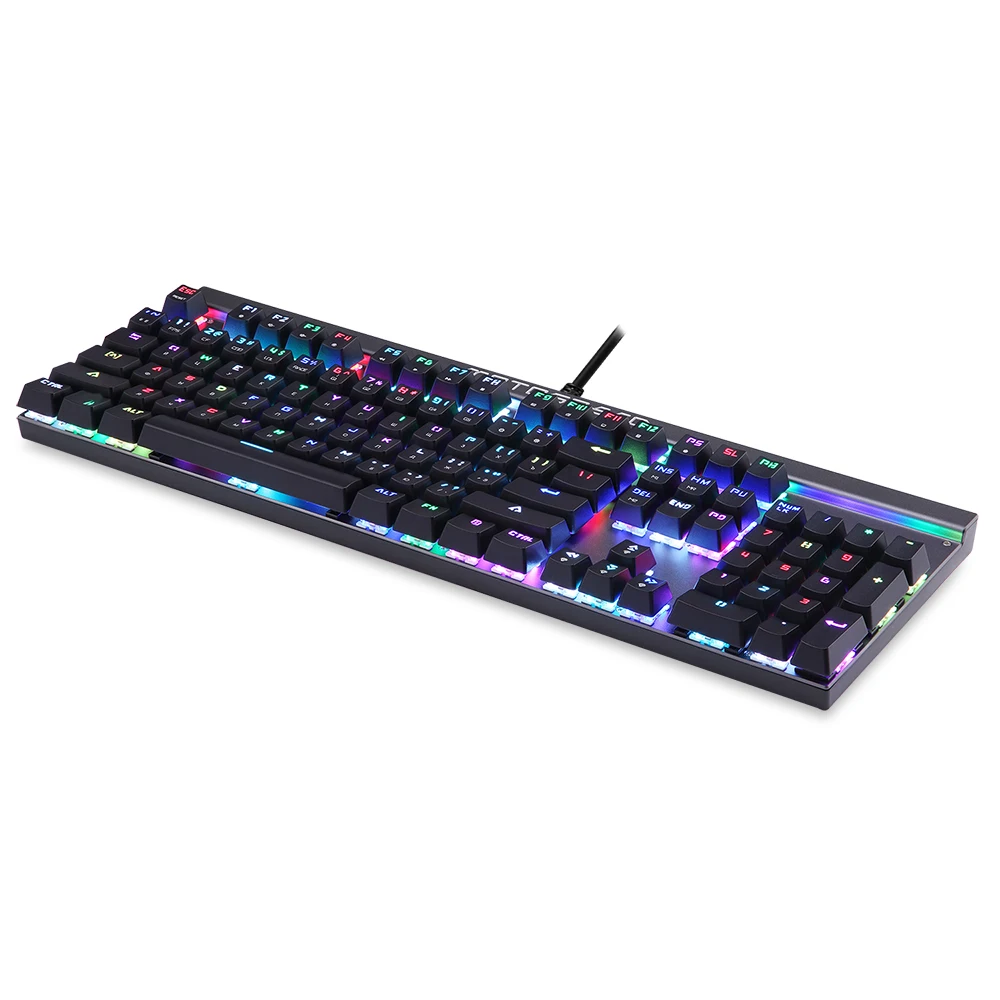 Оригинал Motospeed CK103 Проводная Механическая клавиатура 104 ключей RGB с подсветкой Gaming
