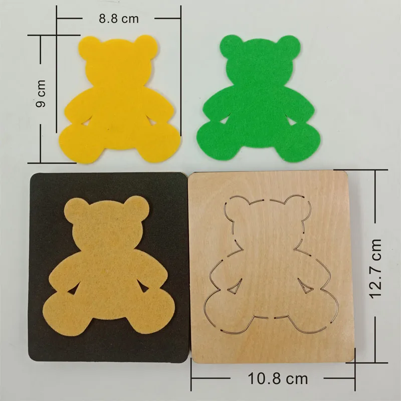 

15.8mm New Japan Steel Blade Wooden Cutting Dies DIY Leather Template Craft Baby Bear Cutting Die Leather Craft Tool Set