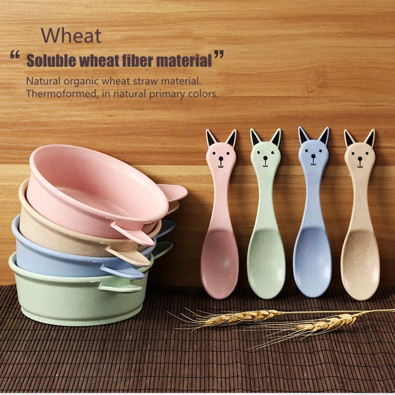 Baby Toddler Kid Feeding Silicone Tableware Dining Food Plates 2PC Sets