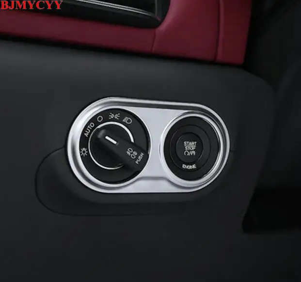 

BJMYCYY Car styling automobile headlamp switch decoration frame Fit For Maserati Levante