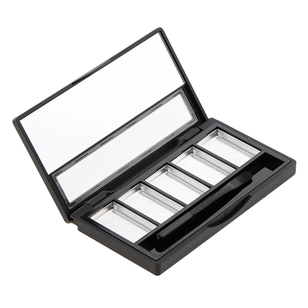 Empty Makeup Palette Eyebrow Powder Eyeshadow Blush Lip Gloss DIY  Case With Mirror Brush Set