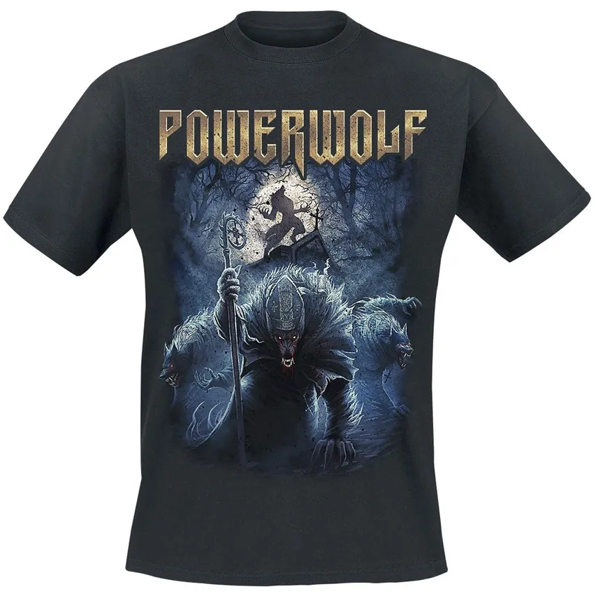

Men T Shirt Night Of The Werewolves Powerwolf Funny T-shirt Novelty Tshirt Summer Short Sleeves New Fashion TOP TEE Large Size
