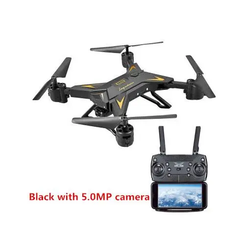 Радиоуправляемый Дрон с камерой 4K селфи Дроны с 16MP камерой HD складной Квадрокоптер с камерой Fly 18 Mins VS E58 - Цвет: Black with 1080P cam