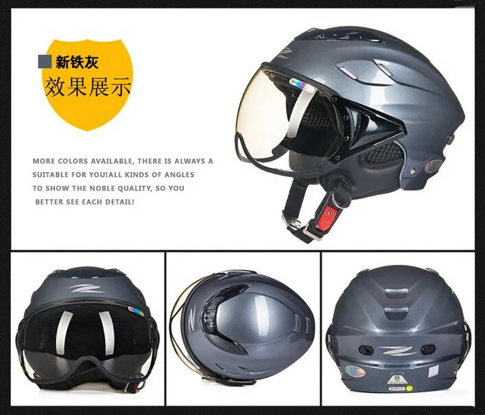 ZEUS полулицевой велосипедный мотоциклетный шлем ABS полупокрытый ретро Электрический велосипед унисекс облегченные каски