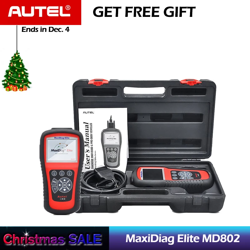 

AUTEL MaxiDiag 802 Elite MD802 PK MD805 Diaglink Diagnostic Tool OBDII code reader scanner OBD 2 Full system automotive scanner