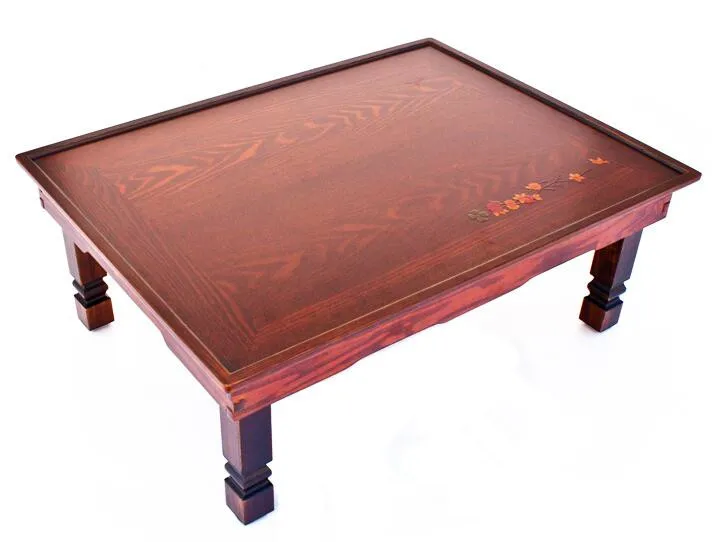 

Antique Sofa Center Table Folding Leg Rectangle Living Room Furniture Japanese Korean Center Laptop Wood Console Table Foldable