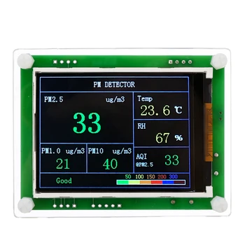 

2.8" Household DC 5V PM2.5 Air Quality Dust Sensor Tester PM2.5 Detector Module LCD Display Home Gas Monitor 85*65mm for Outdoor