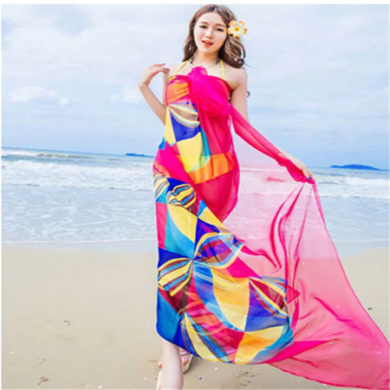 Colorful Printing Beach Cover Up Bikini Summer Wear Cardigan Scarf Blouse Women Swimsuit Cover Ups,Swimsuit Cover,Beach Cover,Beach Bikini Top