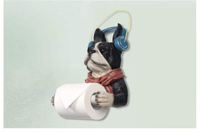 Креативный милый держатель для туалетной бумаги в виде собаки, держатель для туалетной бумаги, держатель для полотенец для ванной комнаты, декоративный держатель для туалетных бумажных полотенец, рулонный лоток