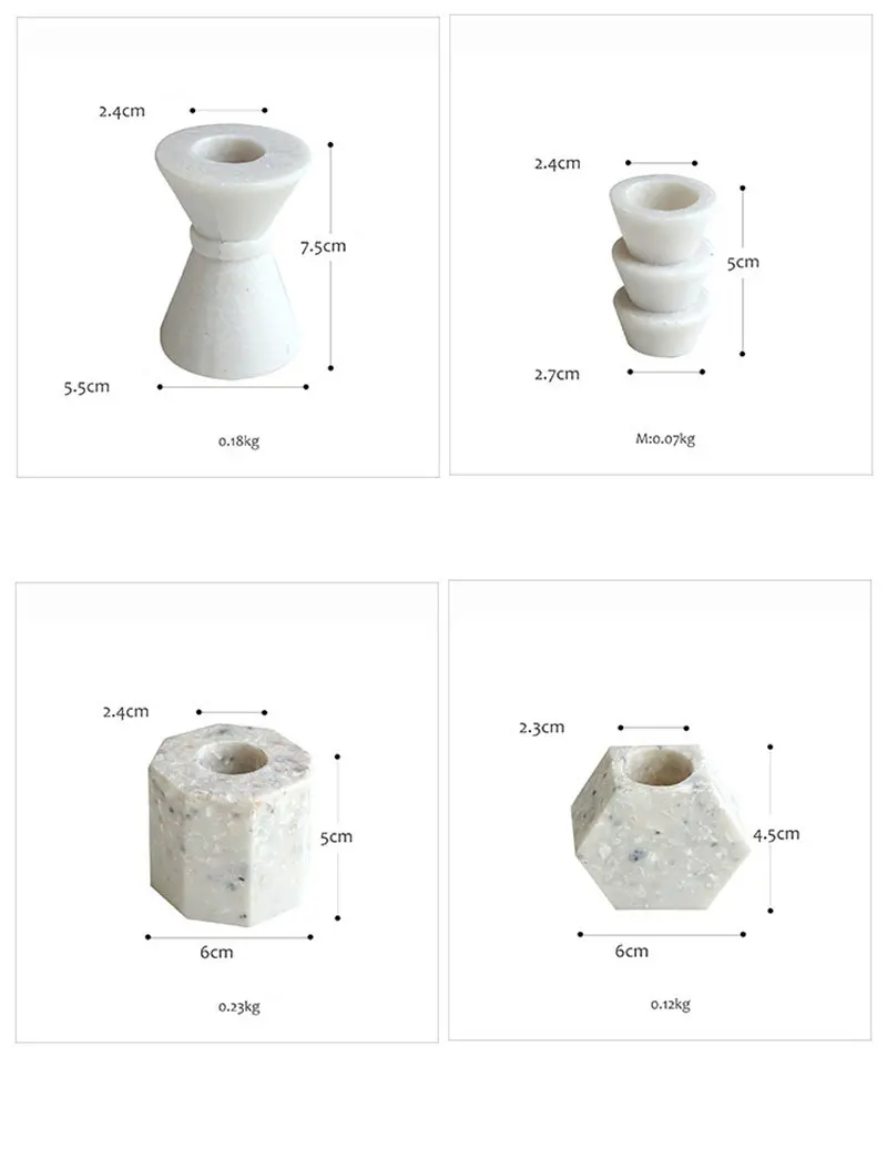 1 шт. терраццо подсвечник для украшения дома Каменный Подсвечник идеальный подарок и использовать для свадьбы, вечерние, спа или ароматерапии