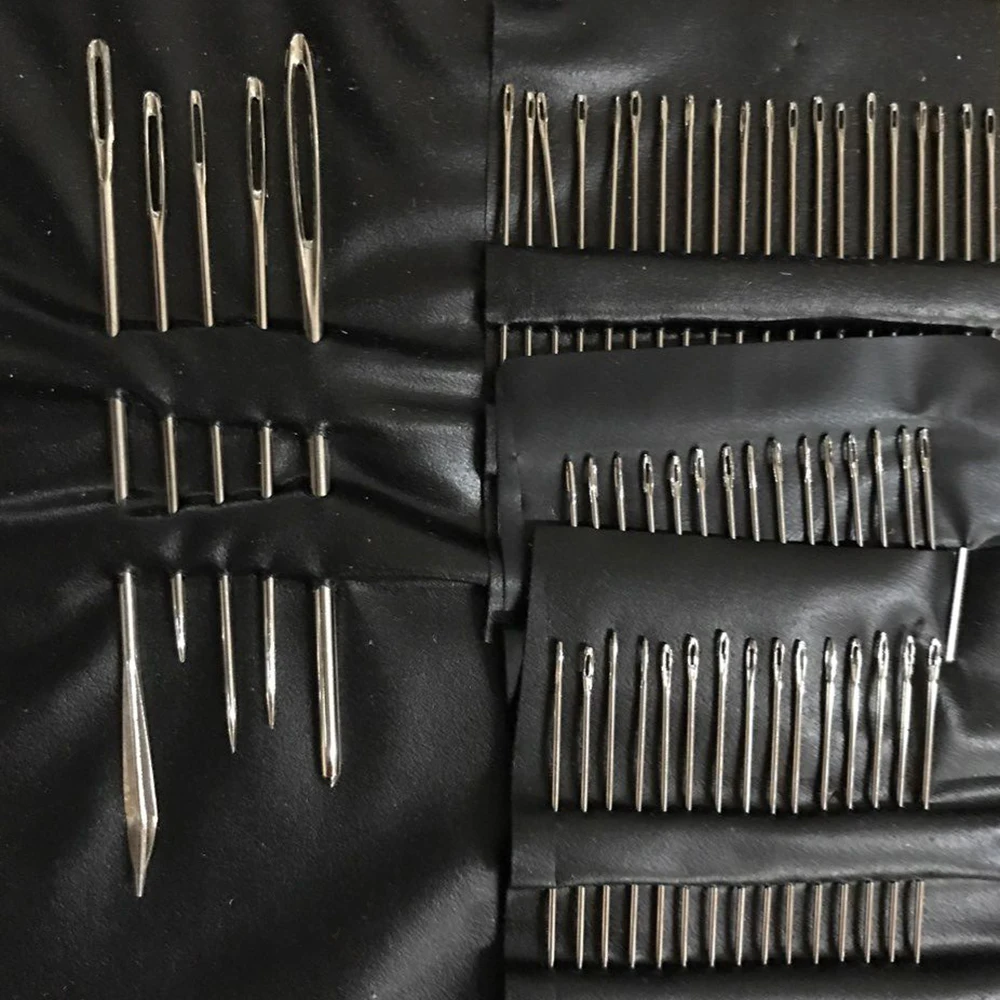 

CIASSTHREE 1Set(55PCs) Stainless Steel Sewing Needles Sewing Pins Set Home DIY Crafts Household Sewing Accessories