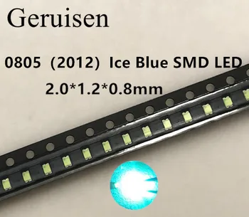 

0805 Ice Blue 2012 Light Blue Clear Ultra Bright SMD LED Indication 2.0*1.2*0.8mm 0805 clear blue led diode 2000PCS