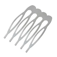 Doreen Box hot-30 Серебряный тон в форме расчески заколки для волос для DIY изготовления ювелирных изделий 39x26 мм(B15509