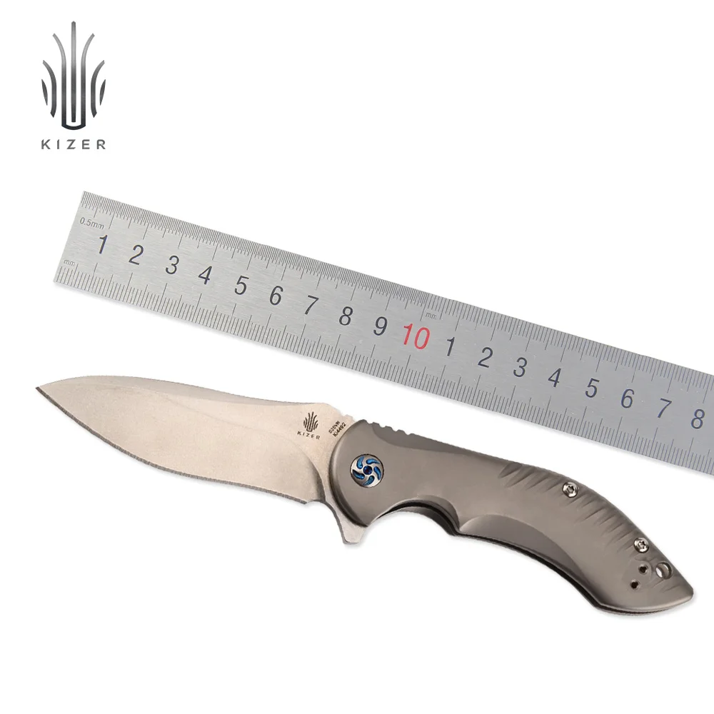 

Kizer S35VN knife edc survival folding knife ball bearing flipper top quality blade steel hand tool