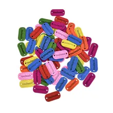 DIY Handmad буквы деревянные швейные пуговицы 2 отверстия Разноцветные кнопки для детской одежды декоративные кнопки принадлежности для скрапбукинга
