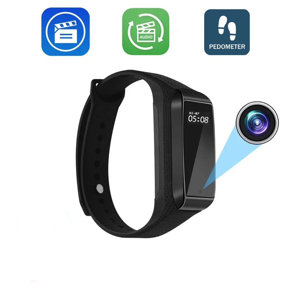 

Wearable Mini Camera Smart Band Video Audio Micro Cam K68 Smart Watch Health Bracelet Fitness Tracker For Kids And Woman Man