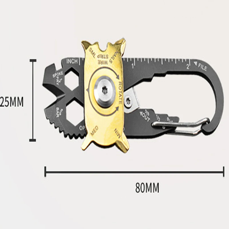 Creative Wheel Multi-functional Combination Tool 20-in-1 Stainless Steel Wrench Screwdriver EDC Outdoor Portable Gadget