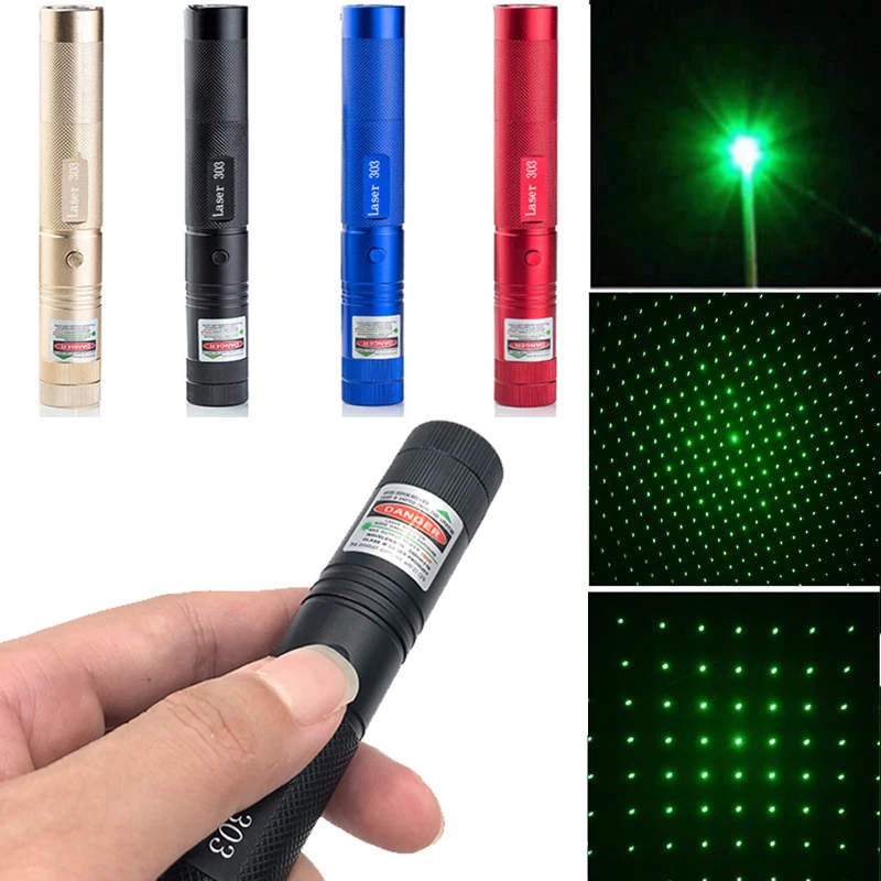 

10000m 532nm Green Laser Sight Long Distance Powerful Laser Pointer Adjustable Focus Portable Multiple Patterns Lazer Laser 303