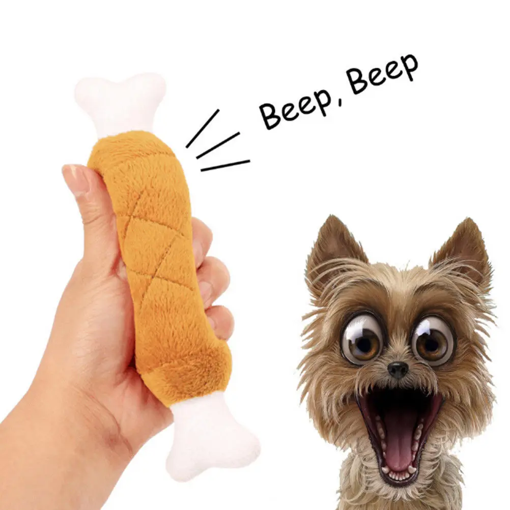 Pet Dog Puppy Chicken Legs Design Squeak Toys Small Dogs Chew Squeak
