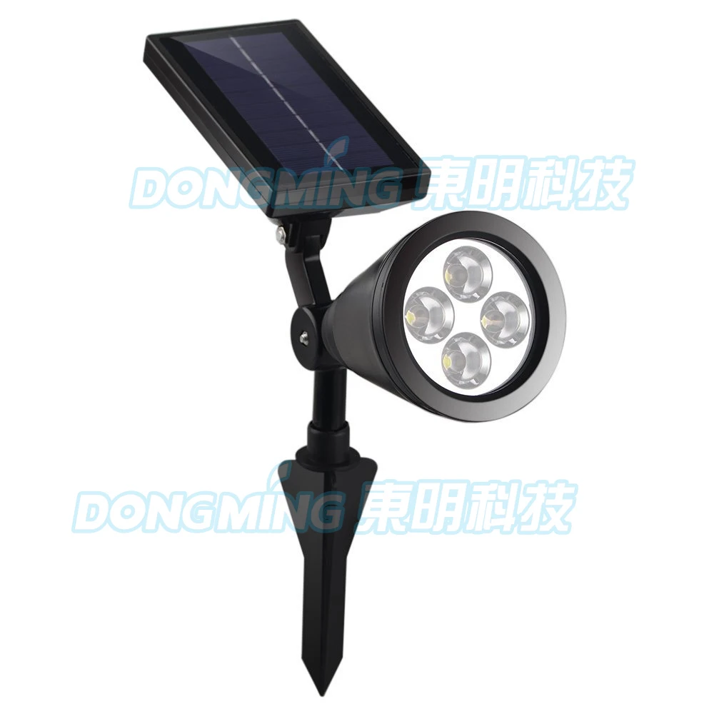 2018 New Led Solar Light Outdoor Power Spotlight Garden Lawn Lamp Landscape Spot Lights 4 Leds High Bright In Lamps From