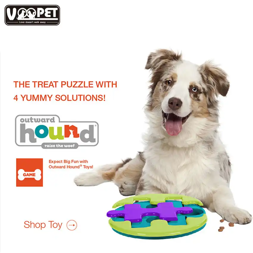Pet Toy Slider Puzzle Dog Toy Pet Interactive Slow Treat Toys