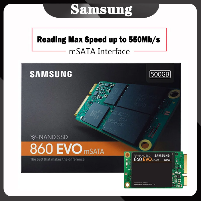 Samsung внутренний SSD 860 EVO mSATA 250 GB 500 GB 1 ТБ твердотельный накопитель HD Жесткий Высокое Скорость для ноутбука кабельный адаптор