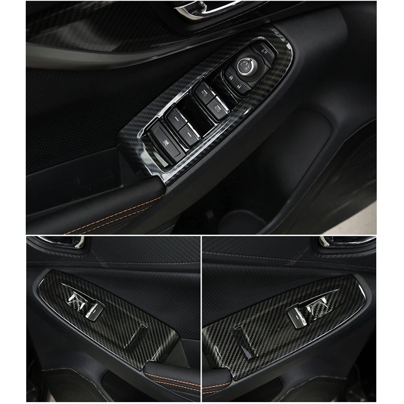 Airspeed Carbon Fiber Interior Car Door Window Lift Switch Center Console Side Air outlet conditioning panel Decor for Subaru XV (10)
