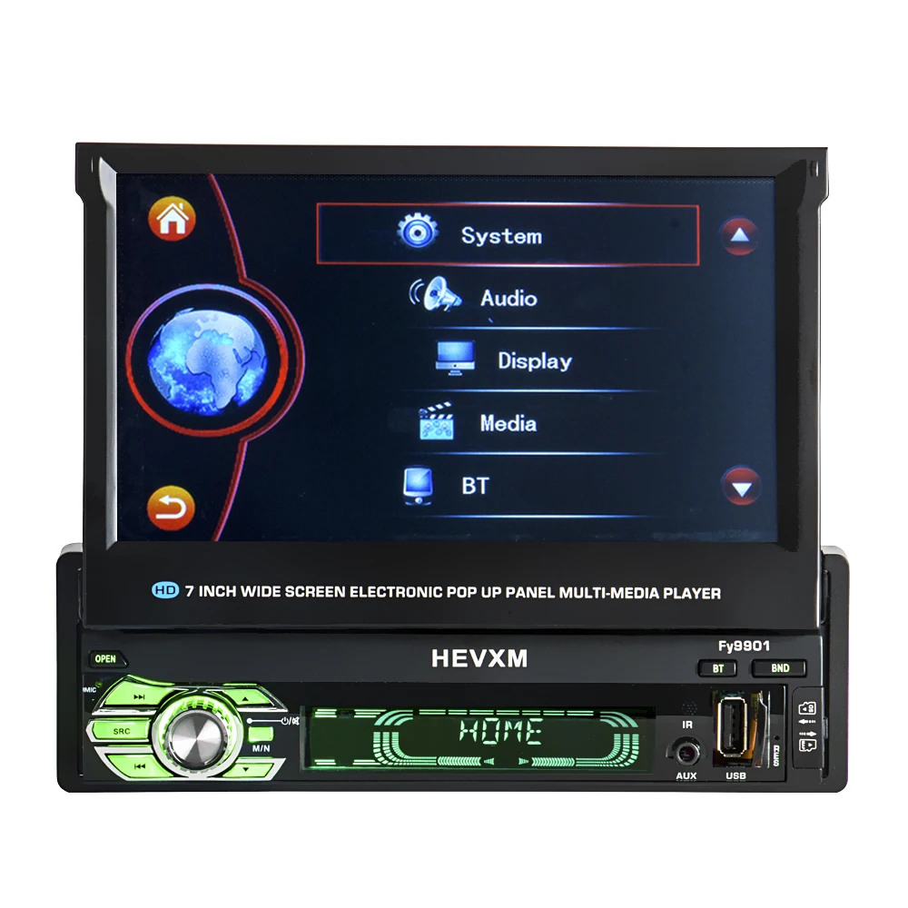 Best KANOR 1 din car dvd player gps navigation cd mp3 mp5 usb sd Bluetooth 1DIN Telescopic structure screen Car Multimedia Player 2
