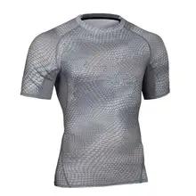 Мужской спортивный топ, футболки для фитнеса, спортивный бег Йога поезд, мужские быстросохнущие компрессионные тренировочные Muslce Бодибилдинг футболка MA20