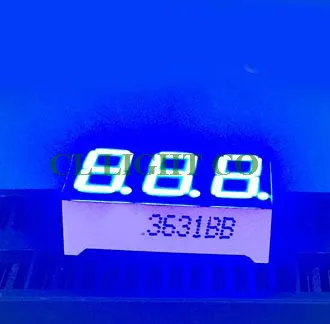 

7 segment common Cathode 3 Bit digital Tube 0.36" 0.36in. Blue LED Display 7 segmentos LED Digital tube