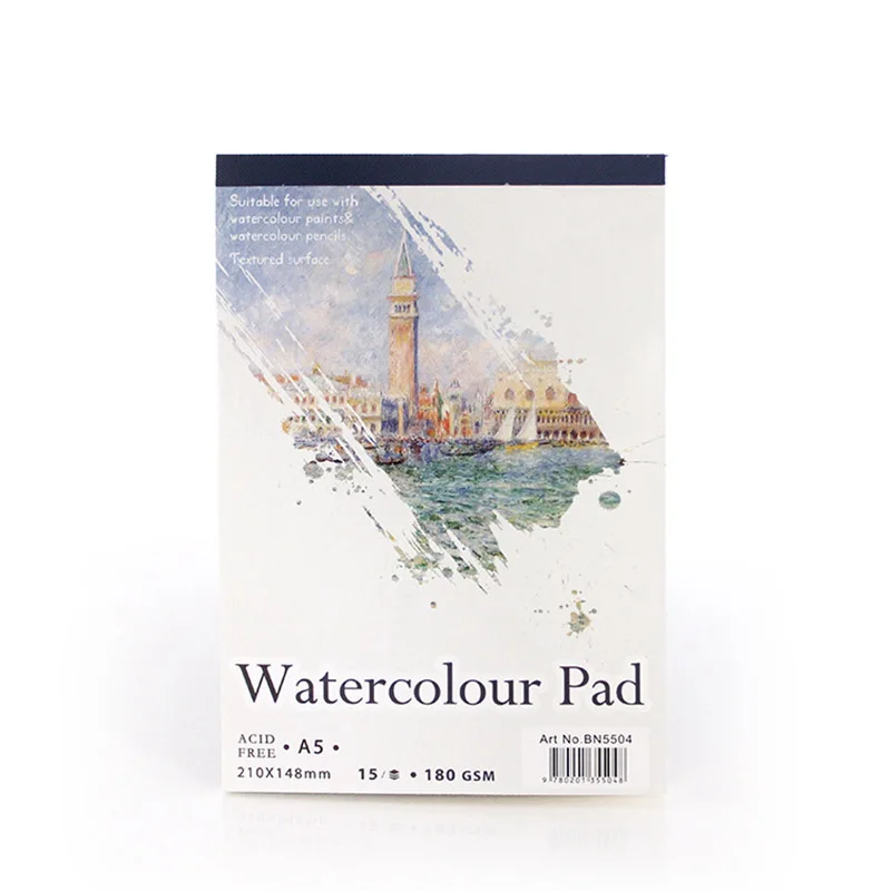 

15 Sheets A4 A5 Watercolor Pad Paper Sketch Book Students Drawing Painting Notepad Diary Sketchbook School Office Stationery