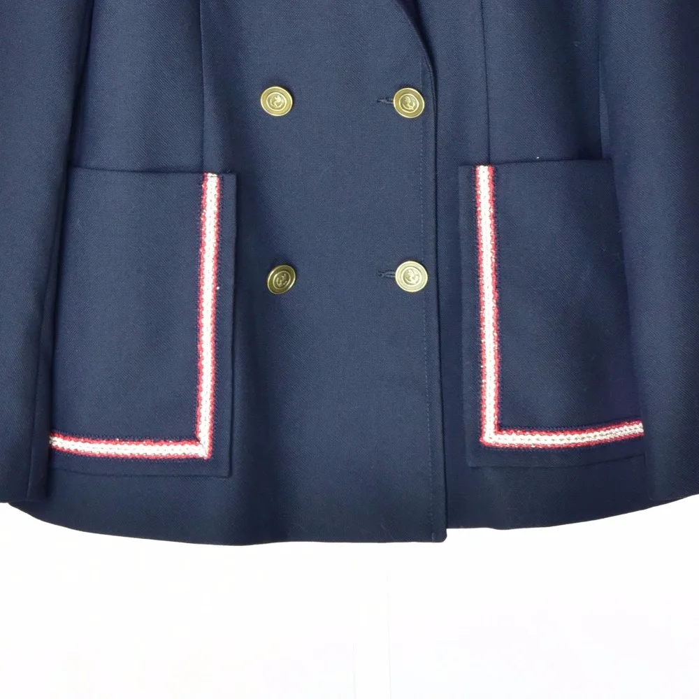 Women's high quality double-breasted pockets blazer coat New 2019 spring autumn casual women's blazer jackets A262